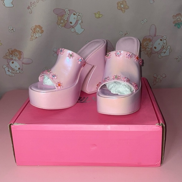 Sugar Thrillz Shoes - Sugar Thrillz Petal Power Platform Slides